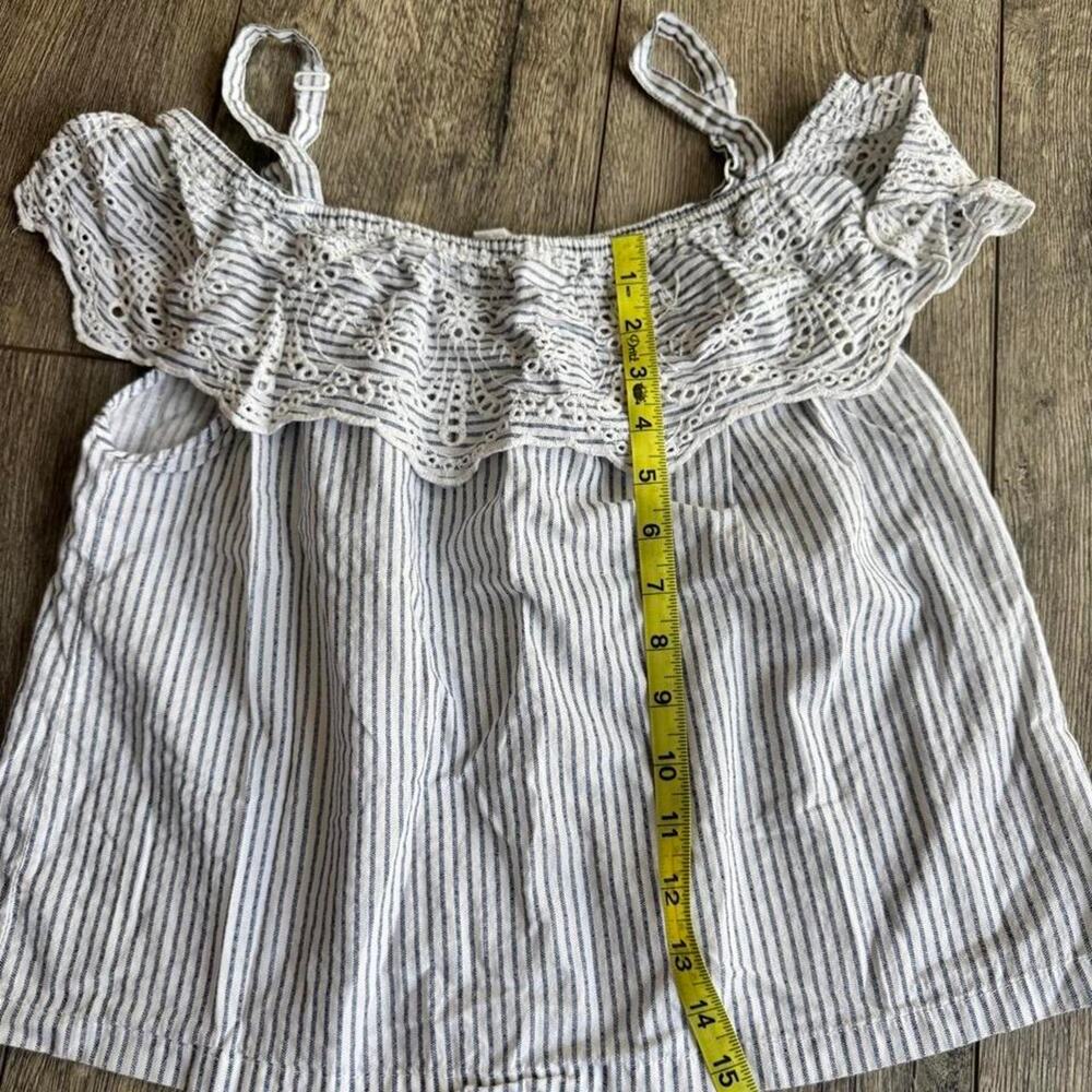 Isa & Ella white and blue striped top